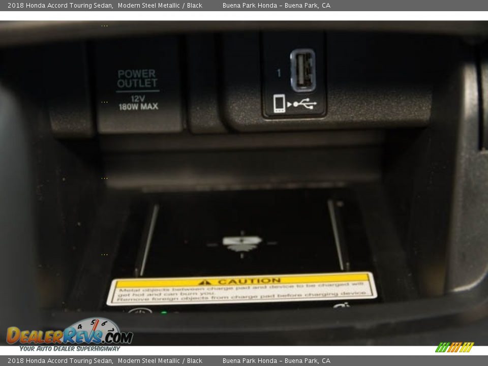 2018 Honda Accord Touring Sedan Modern Steel Metallic / Black Photo #28