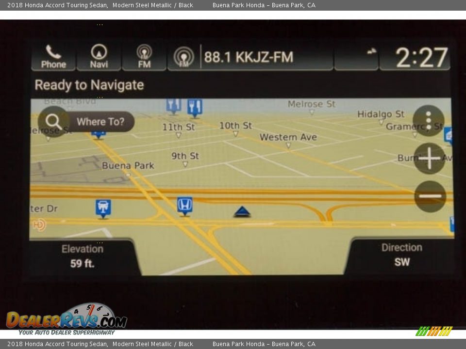 2018 Honda Accord Touring Sedan Modern Steel Metallic / Black Photo #36