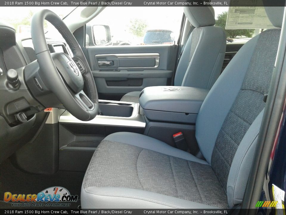 2018 Ram 1500 Big Horn Crew Cab True Blue Pearl / Black/Diesel Gray Photo #10