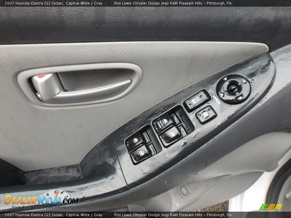 2007 Hyundai Elantra GLS Sedan Captiva White / Gray Photo #15