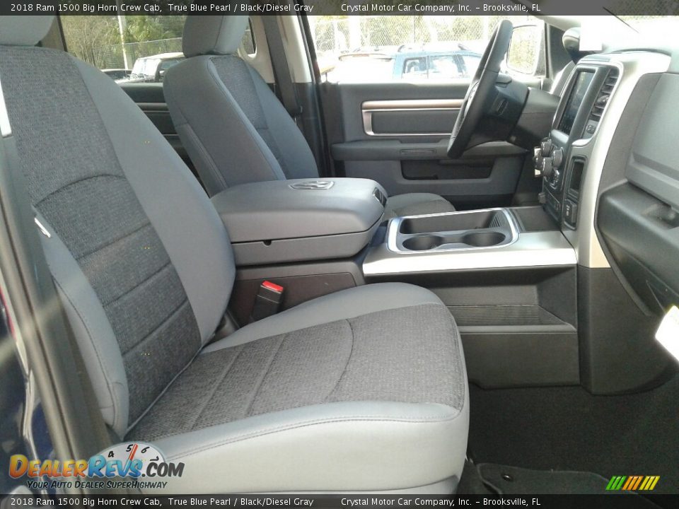 2018 Ram 1500 Big Horn Crew Cab True Blue Pearl / Black/Diesel Gray Photo #13