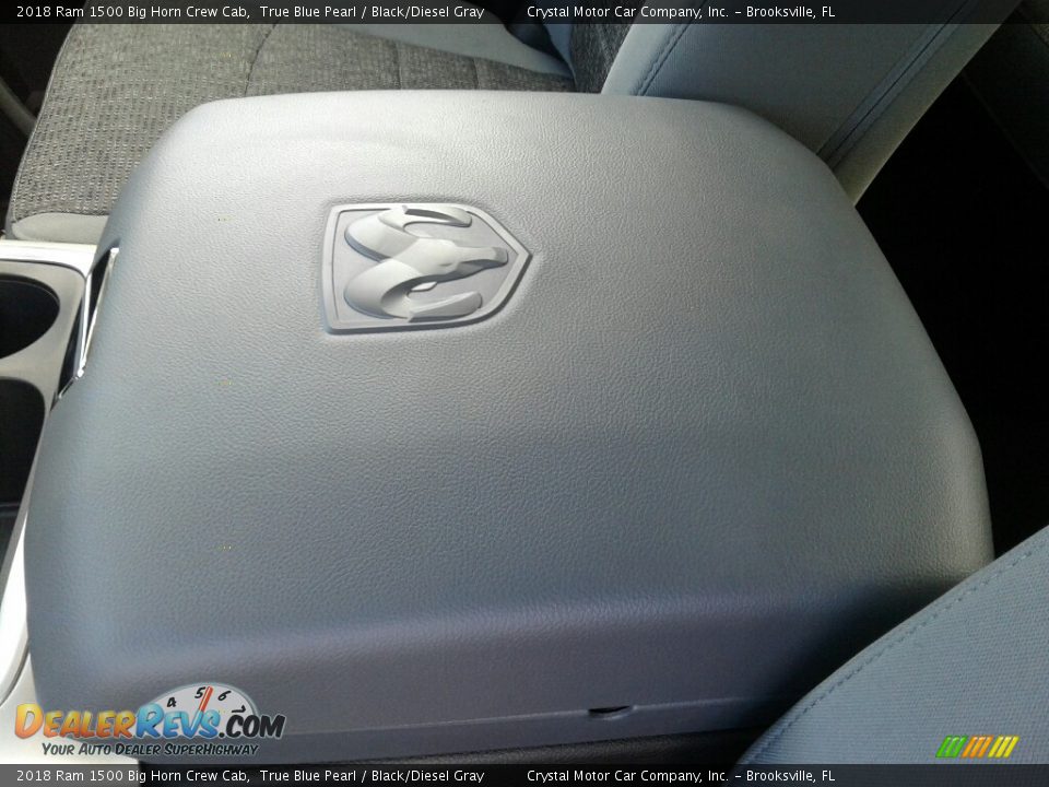 2018 Ram 1500 Big Horn Crew Cab True Blue Pearl / Black/Diesel Gray Photo #19