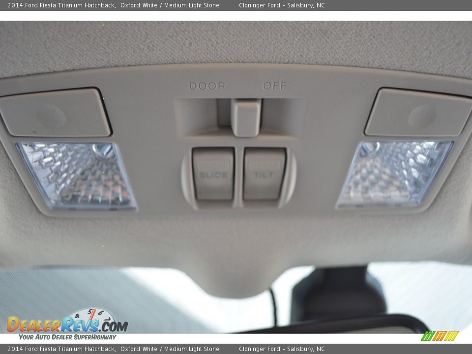 2014 Ford Fiesta Titanium Hatchback Oxford White / Medium Light Stone Photo #25