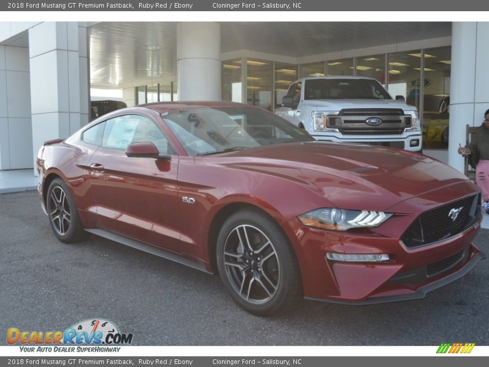 2018 Ford Mustang GT Premium Fastback Ruby Red / Ebony Photo #1