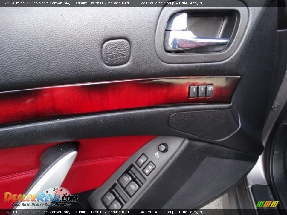 2009 Infiniti G 37 S Sport Convertible Platinum Graphite / Monaco Red Photo #19
