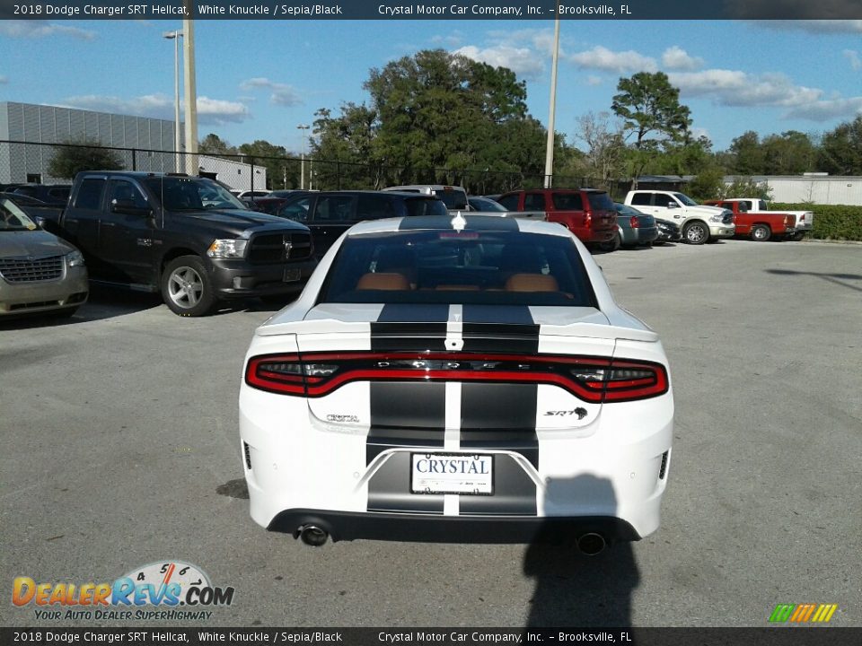 2018 Dodge Charger SRT Hellcat White Knuckle / Sepia/Black Photo #4
