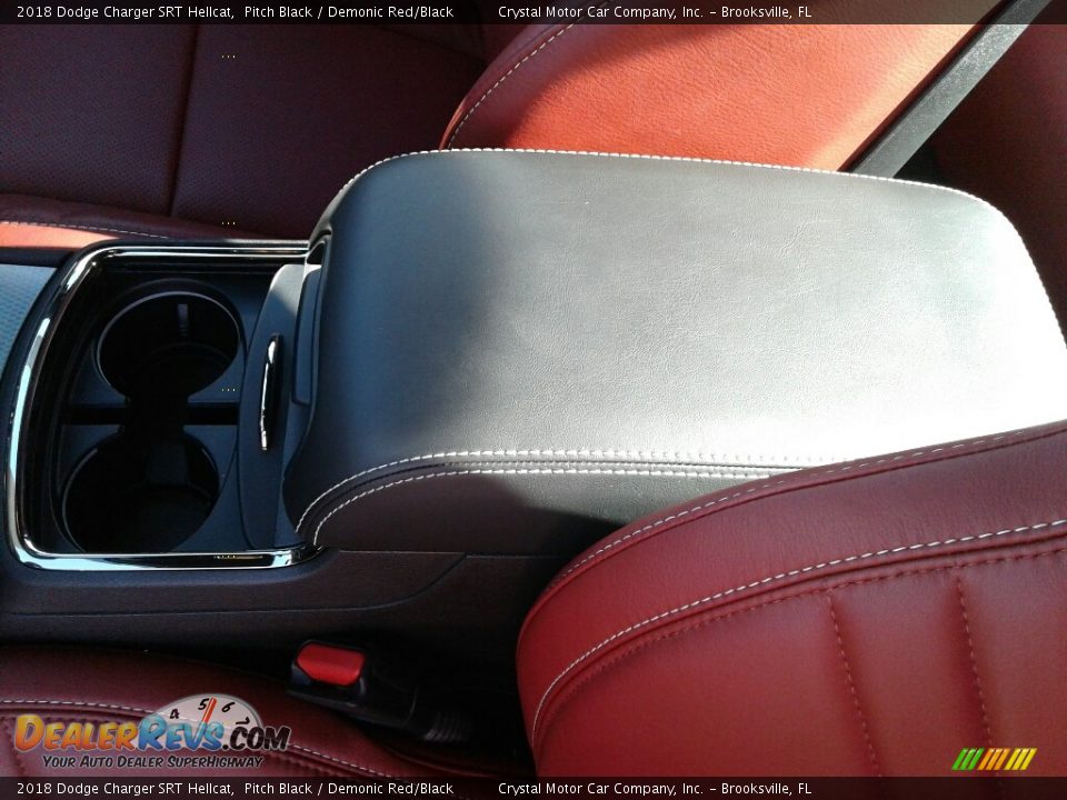 2018 Dodge Charger SRT Hellcat Pitch Black / Demonic Red/Black Photo #18