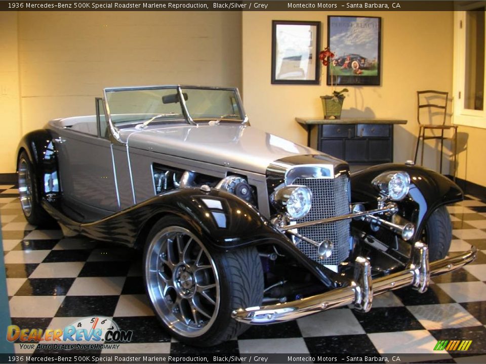 1936 Mercedes-Benz 500K Special Roadster Marlene Reproduction Black/Silver / Grey Photo #2