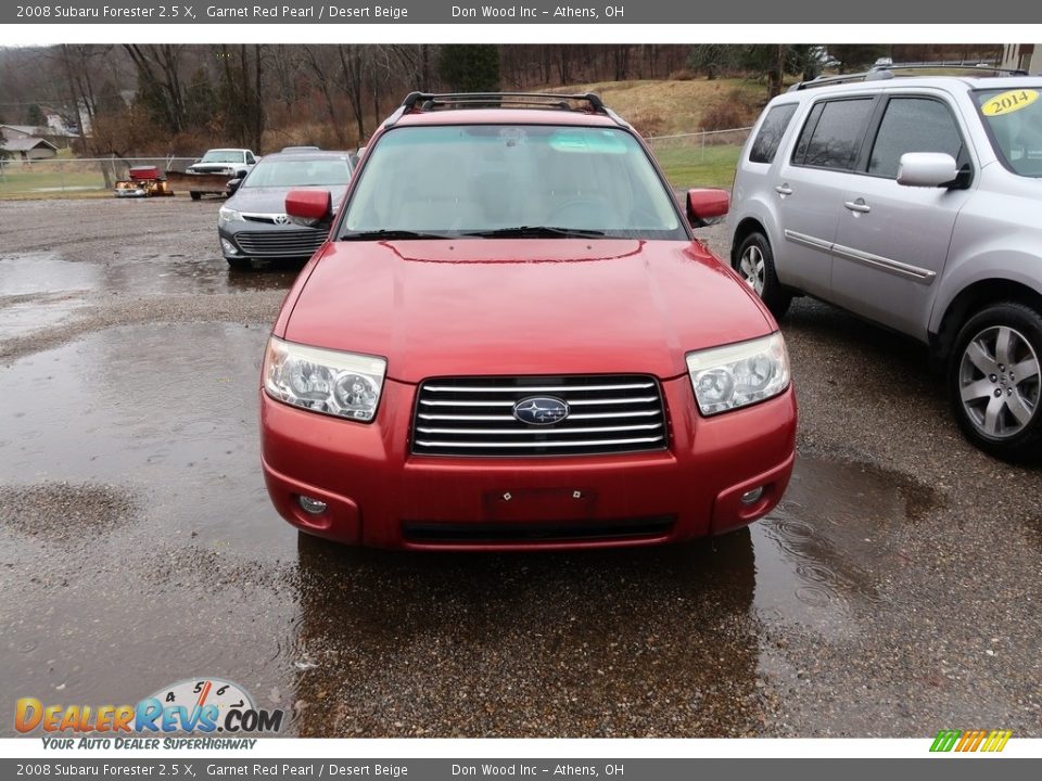 2008 Subaru Forester 2.5 X Garnet Red Pearl / Desert Beige Photo #2