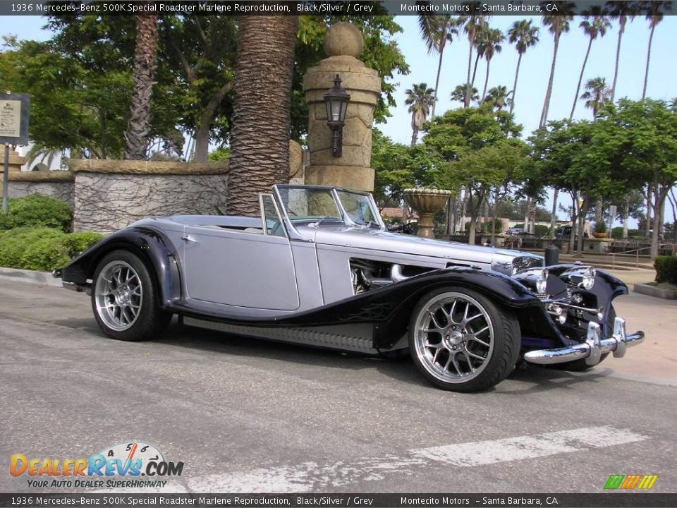 1936 Mercedes-Benz 500K Special Roadster Marlene Reproduction Black/Silver / Grey Photo #12