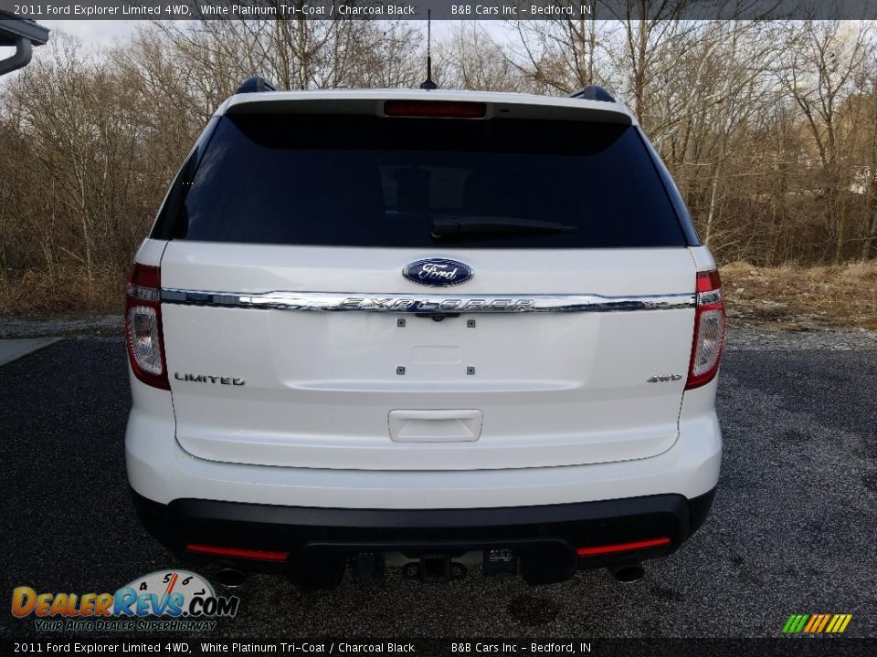 2011 Ford Explorer Limited 4WD White Platinum Tri-Coat / Charcoal Black Photo #4