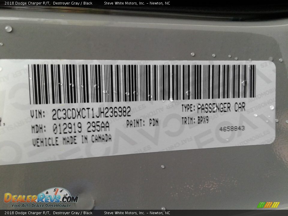 2018 Dodge Charger R/T Destroyer Gray / Black Photo #31