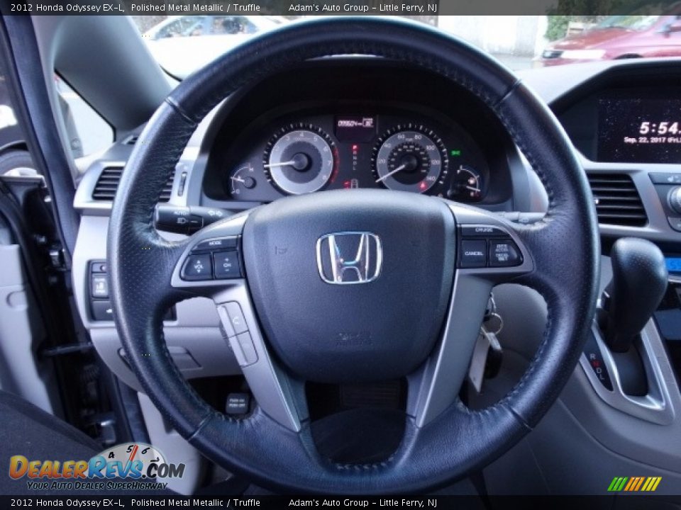 2012 Honda Odyssey EX-L Polished Metal Metallic / Truffle Photo #23