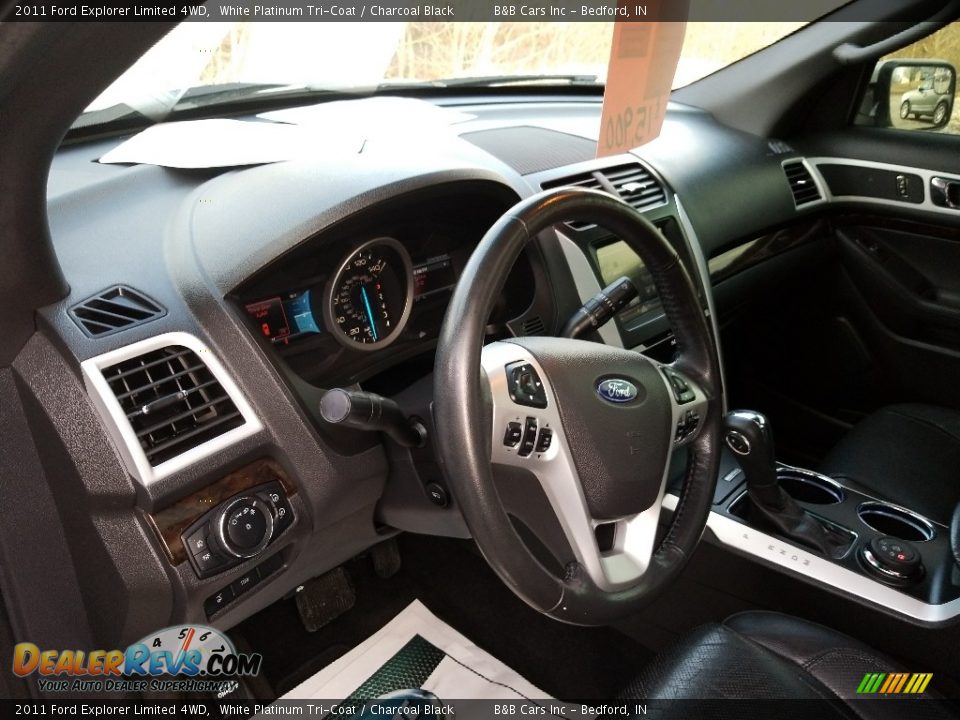 2011 Ford Explorer Limited 4WD White Platinum Tri-Coat / Charcoal Black Photo #27