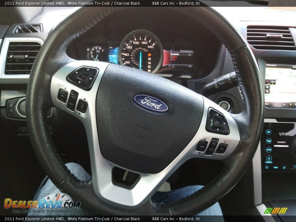 2011 Ford Explorer Limited 4WD White Platinum Tri-Coat / Charcoal Black Photo #31
