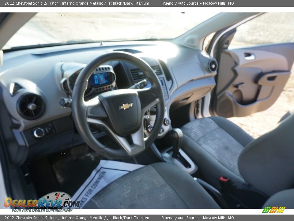 2012 Chevrolet Sonic LS Hatch Inferno Orange Metallic / Jet Black/Dark Titanium Photo #8