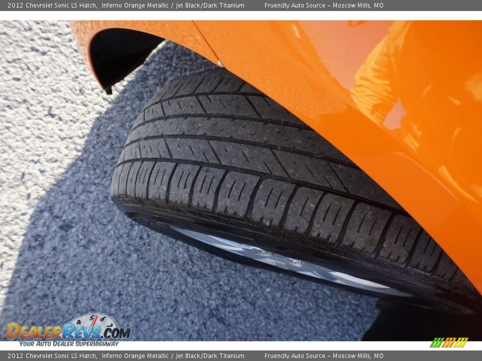 2012 Chevrolet Sonic LS Hatch Inferno Orange Metallic / Jet Black/Dark Titanium Photo #24