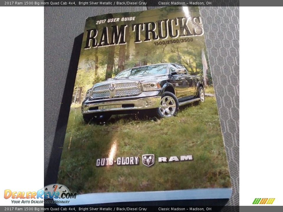 2017 Ram 1500 Big Horn Quad Cab 4x4 Bright Silver Metallic / Black/Diesel Gray Photo #18