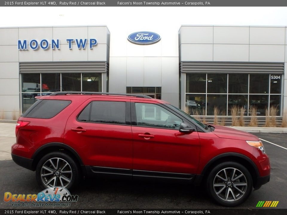 2015 Ford Explorer XLT 4WD Ruby Red / Charcoal Black Photo #1