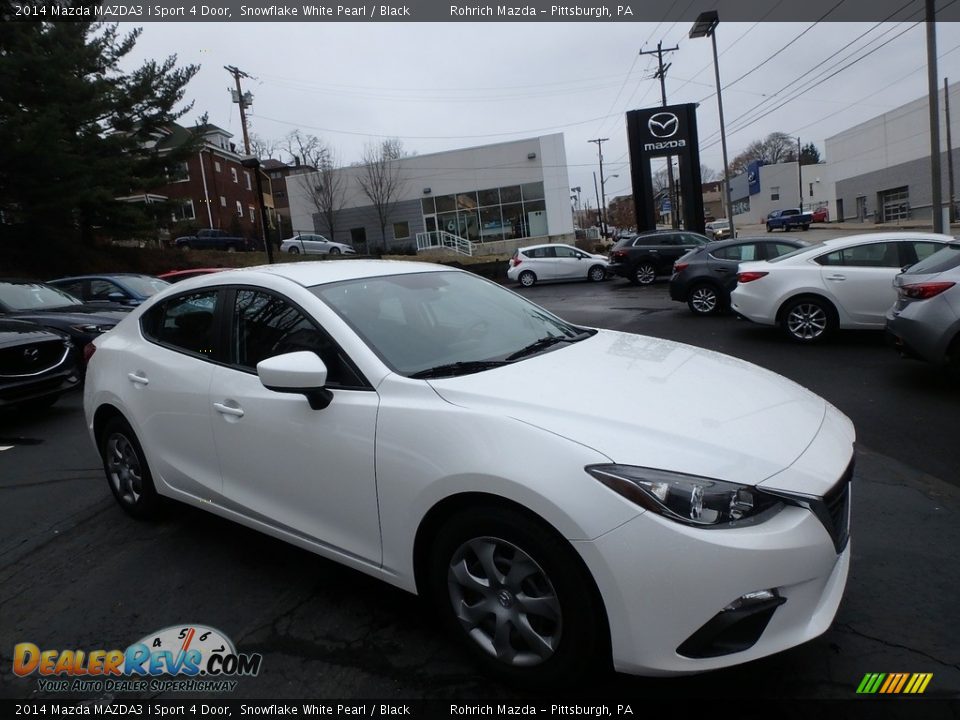 2014 Mazda MAZDA3 i Sport 4 Door Snowflake White Pearl / Black Photo #1