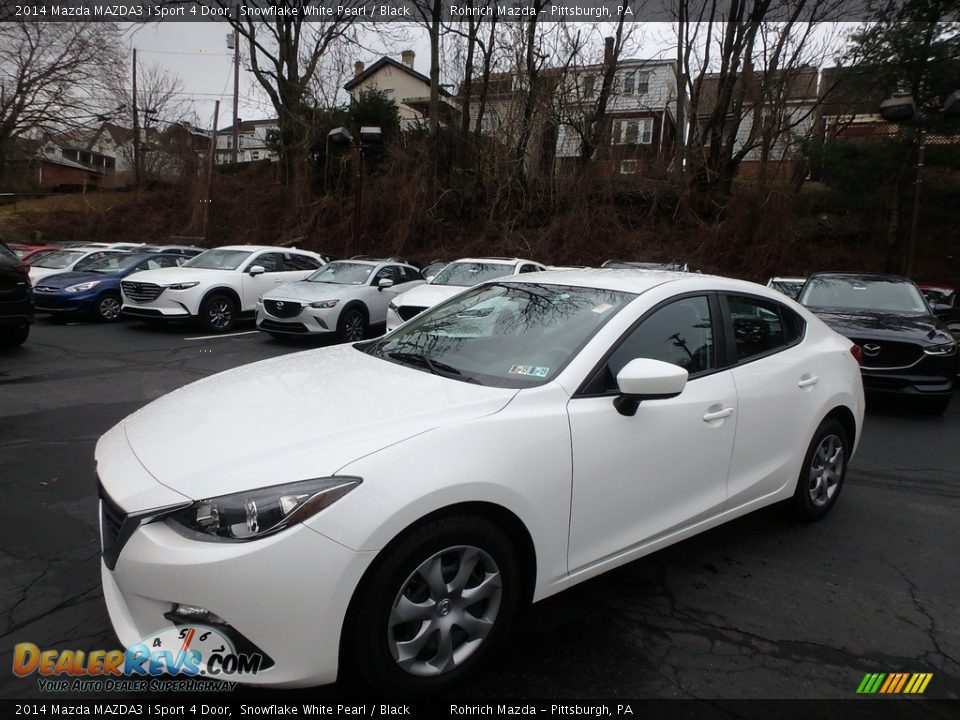 2014 Mazda MAZDA3 i Sport 4 Door Snowflake White Pearl / Black Photo #3