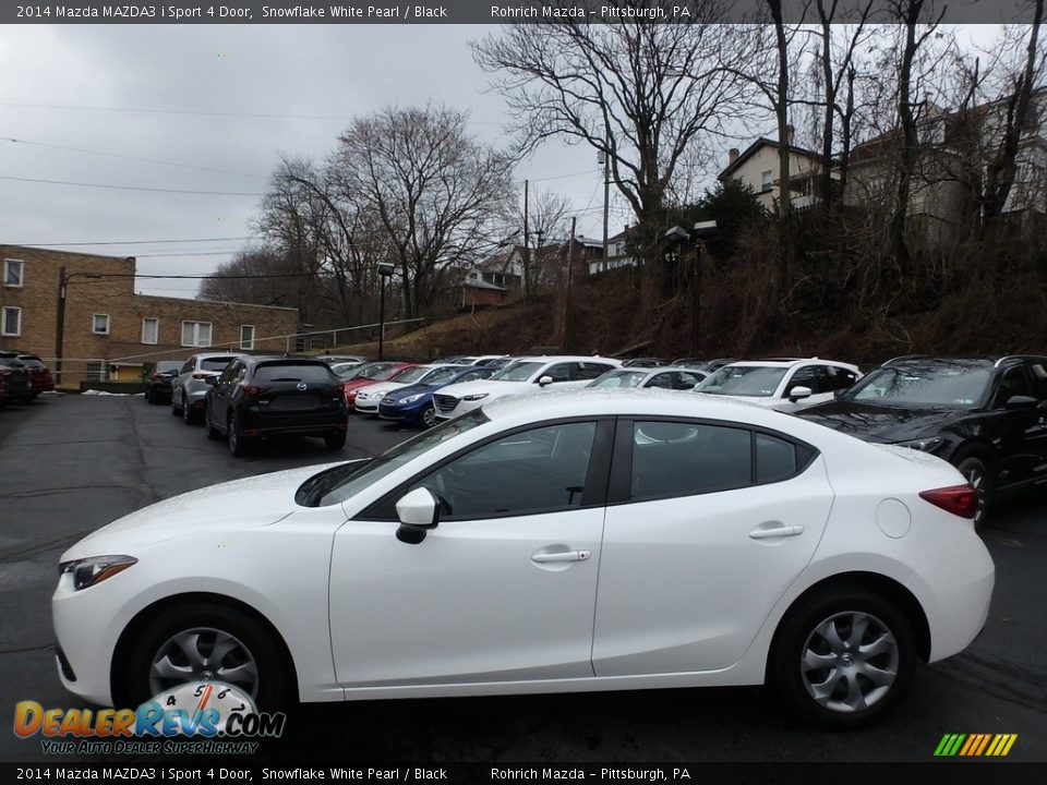 2014 Mazda MAZDA3 i Sport 4 Door Snowflake White Pearl / Black Photo #4