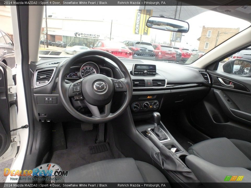 2014 Mazda MAZDA3 i Sport 4 Door Snowflake White Pearl / Black Photo #8
