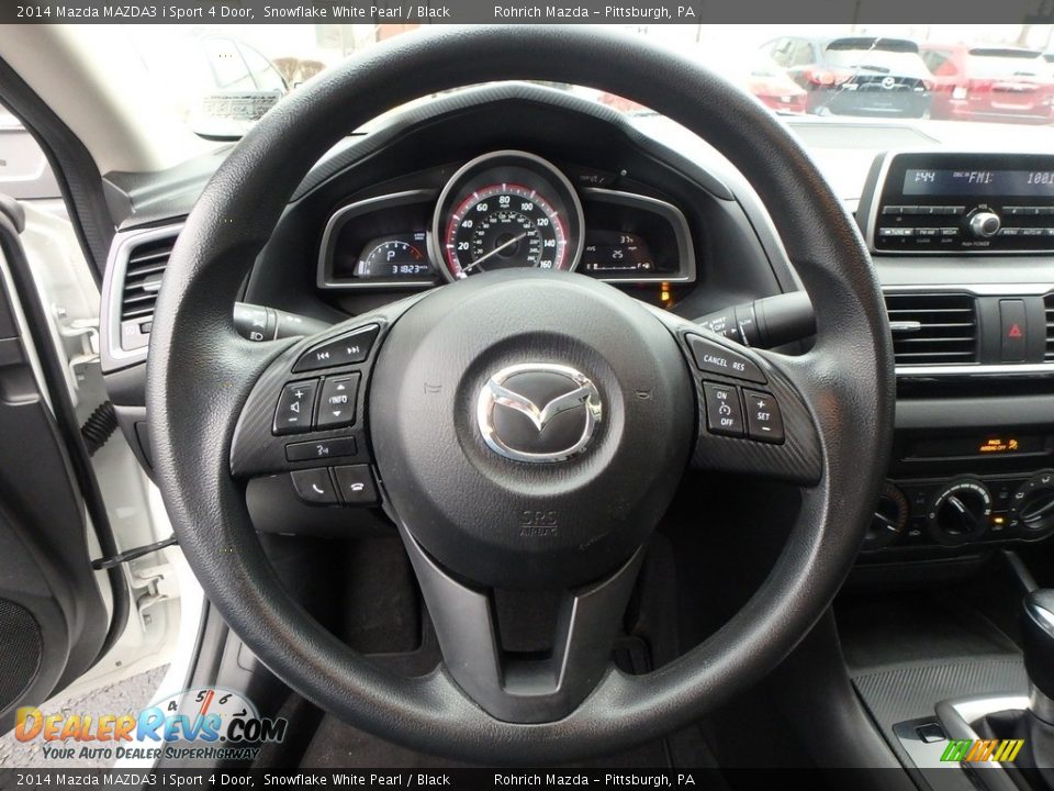 2014 Mazda MAZDA3 i Sport 4 Door Snowflake White Pearl / Black Photo #19