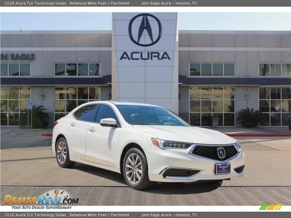 2018 Acura TLX Technology Sedan Bellanova White Pearl / Parchment Photo #1