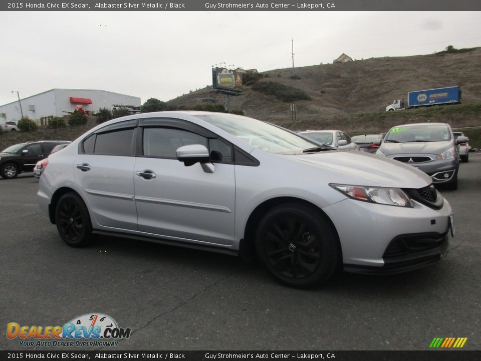 2015 Honda Civic EX Sedan Alabaster Silver Metallic / Black Photo #1