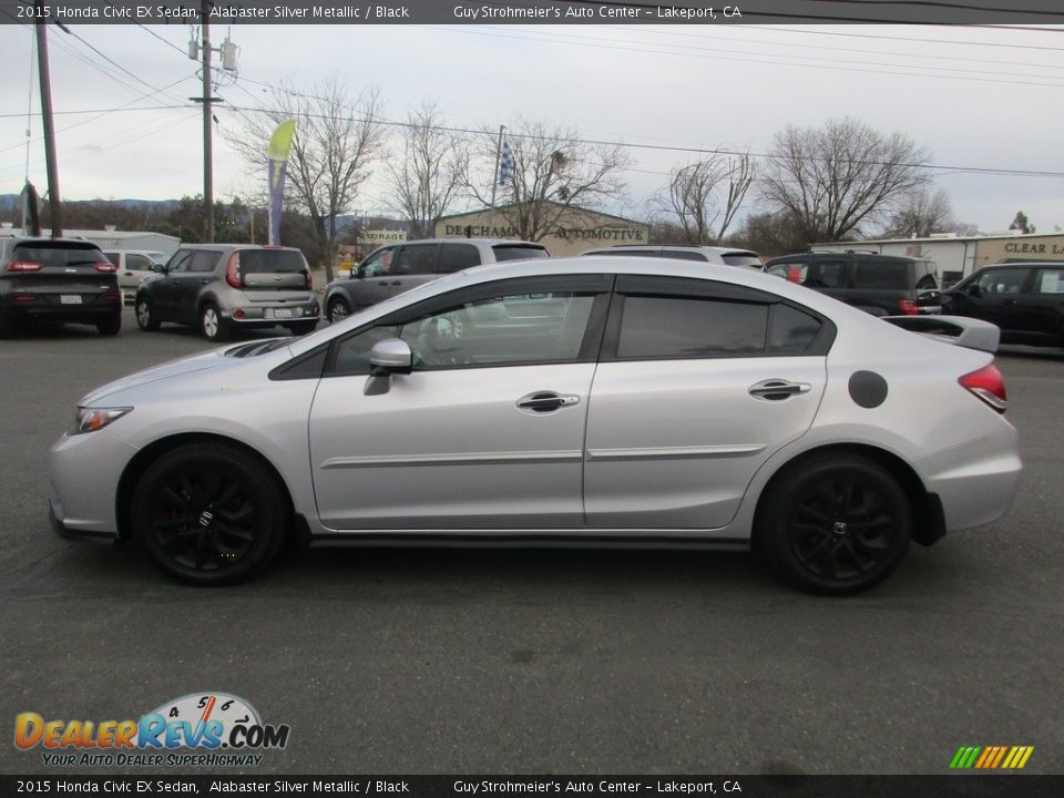 2015 Honda Civic EX Sedan Alabaster Silver Metallic / Black Photo #4