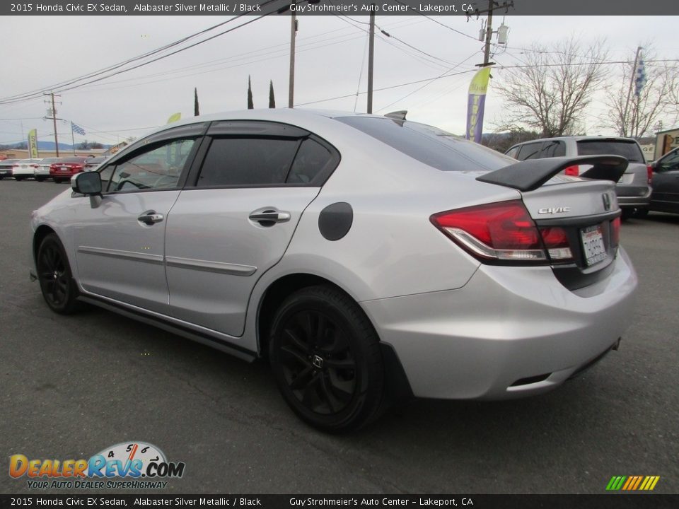 2015 Honda Civic EX Sedan Alabaster Silver Metallic / Black Photo #5