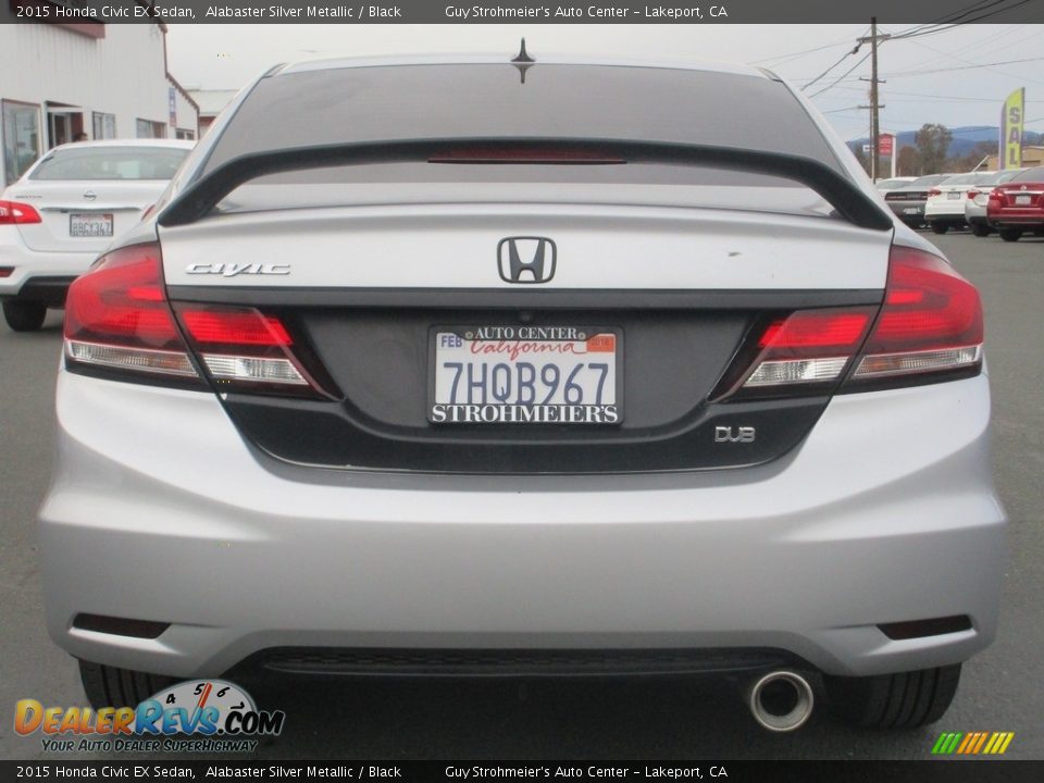 2015 Honda Civic EX Sedan Alabaster Silver Metallic / Black Photo #6
