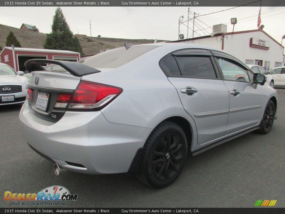 2015 Honda Civic EX Sedan Alabaster Silver Metallic / Black Photo #7