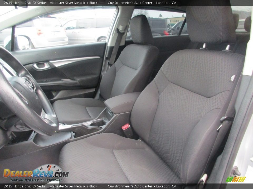 2015 Honda Civic EX Sedan Alabaster Silver Metallic / Black Photo #8