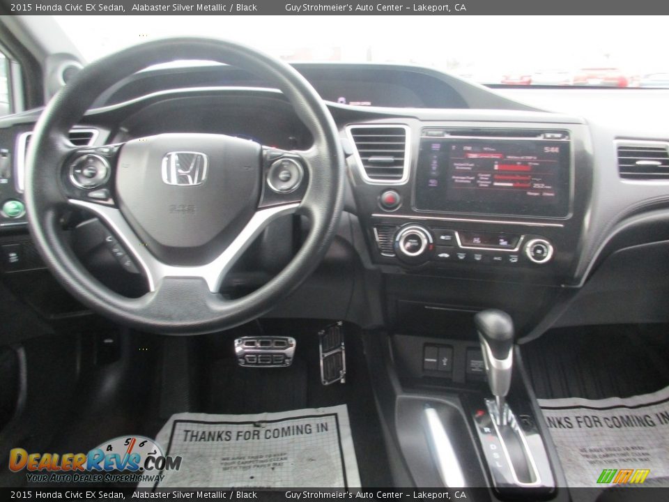 2015 Honda Civic EX Sedan Alabaster Silver Metallic / Black Photo #10