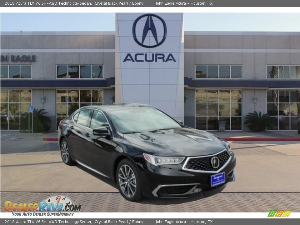 2018 Acura TLX V6 SH-AWD Technology Sedan Crystal Black Pearl / Ebony Photo #1