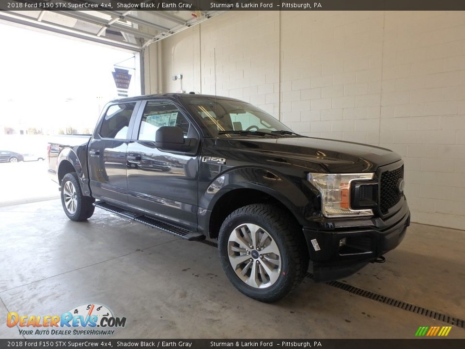 2018 Ford F150 STX SuperCrew 4x4 Shadow Black / Earth Gray Photo #1