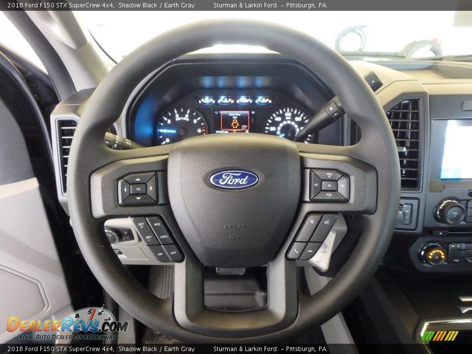 2018 Ford F150 STX SuperCrew 4x4 Shadow Black / Earth Gray Photo #14