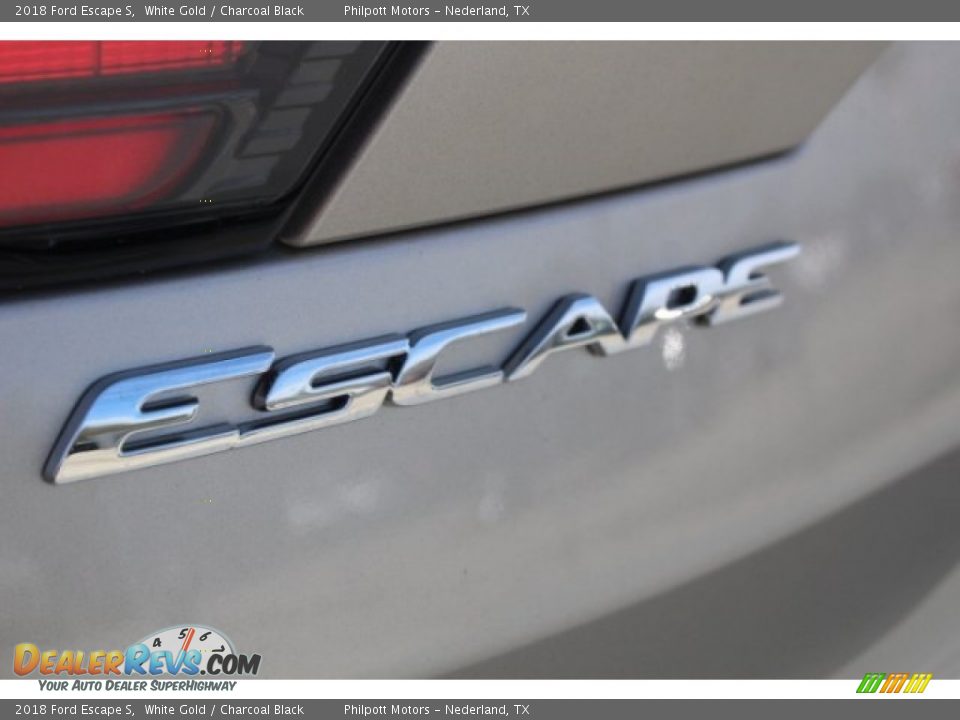 2018 Ford Escape S White Gold / Charcoal Black Photo #34