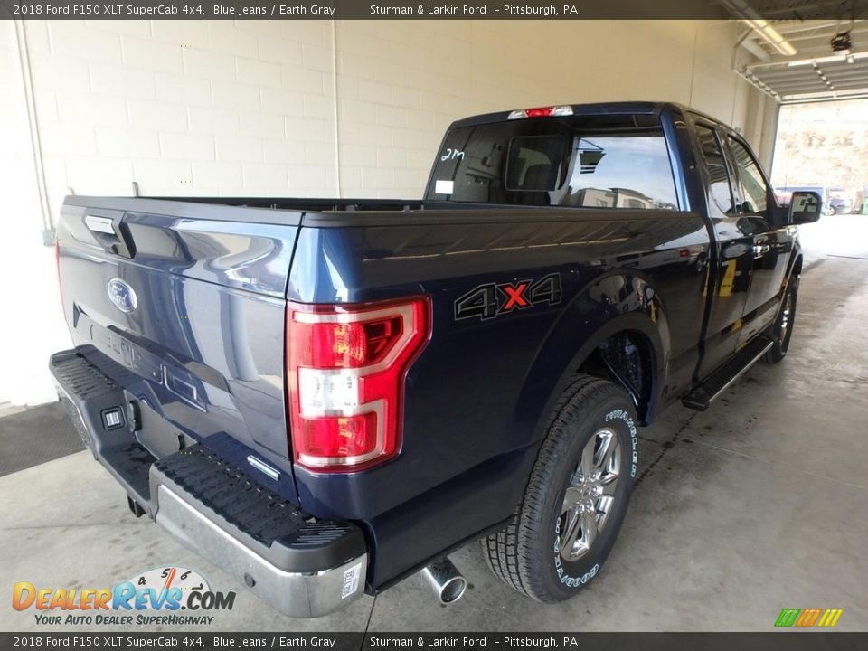 2018 Ford F150 XLT SuperCab 4x4 Blue Jeans / Earth Gray Photo #2