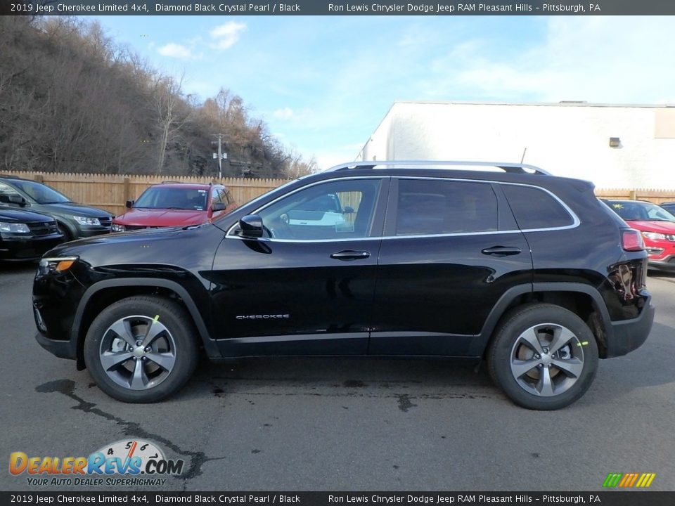 2019 Jeep Cherokee Limited 4x4 Diamond Black Crystal Pearl / Black Photo #2
