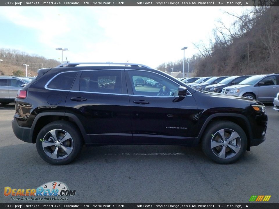 2019 Jeep Cherokee Limited 4x4 Diamond Black Crystal Pearl / Black Photo #6