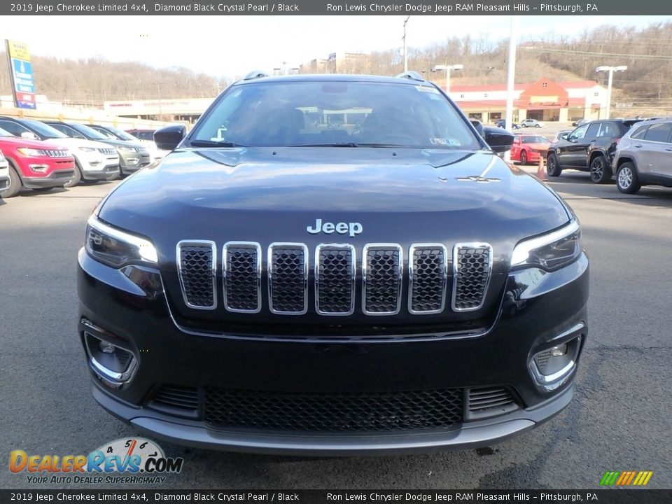 2019 Jeep Cherokee Limited 4x4 Diamond Black Crystal Pearl / Black Photo #8