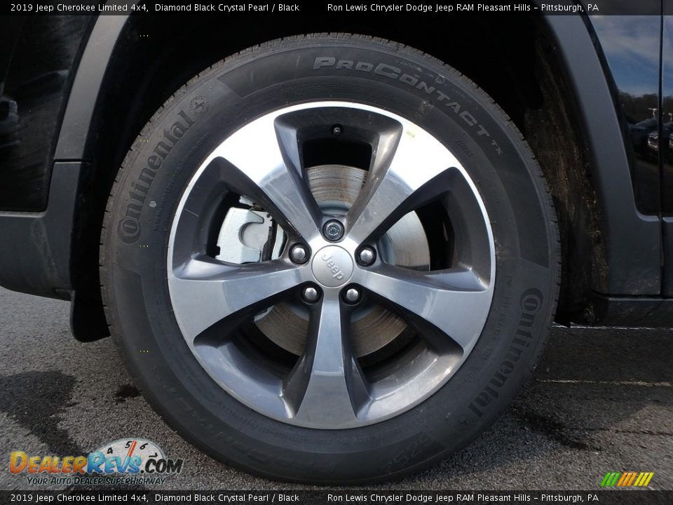 2019 Jeep Cherokee Limited 4x4 Diamond Black Crystal Pearl / Black Photo #9