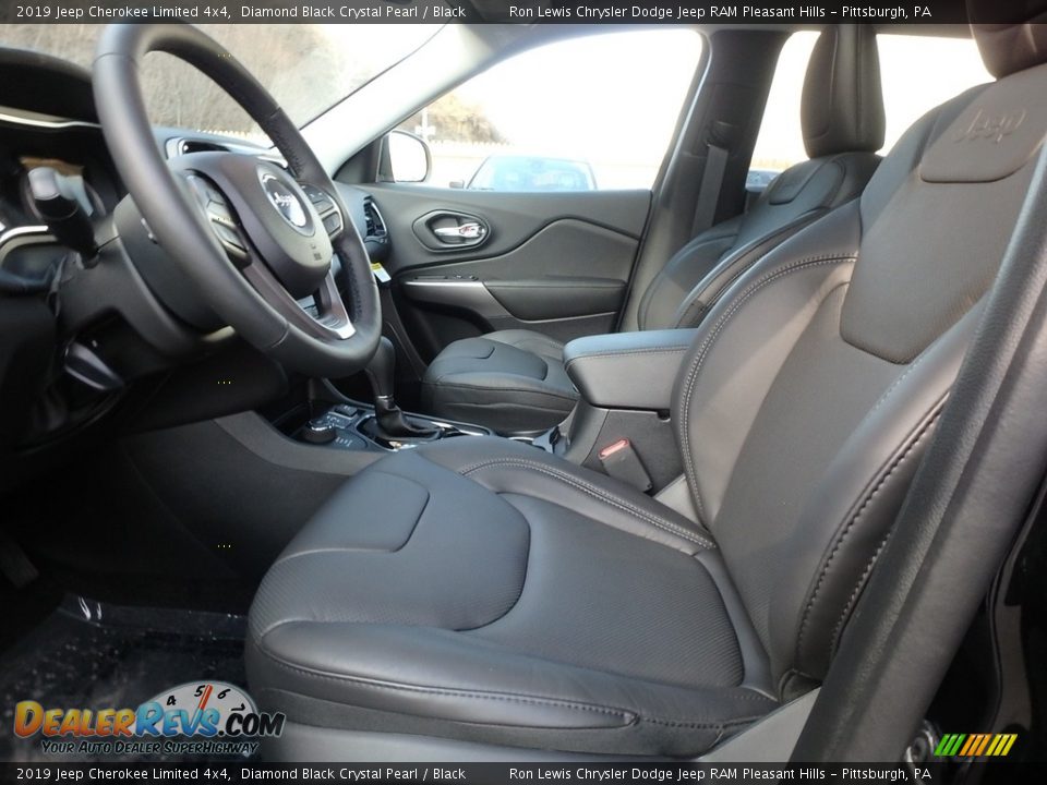 2019 Jeep Cherokee Limited 4x4 Diamond Black Crystal Pearl / Black Photo #10