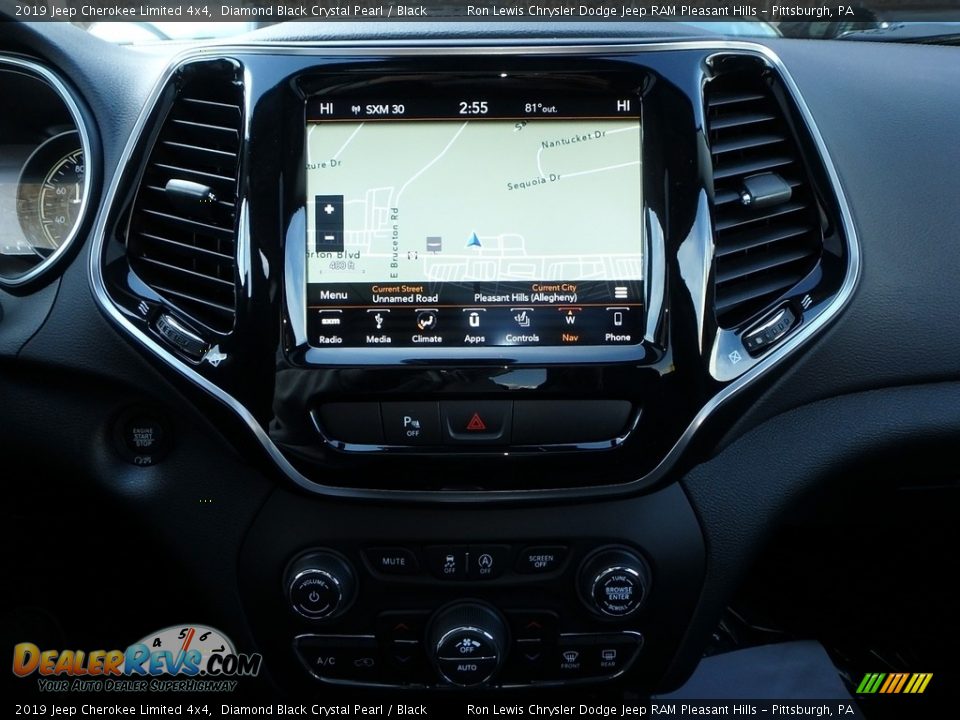 2019 Jeep Cherokee Limited 4x4 Diamond Black Crystal Pearl / Black Photo #17