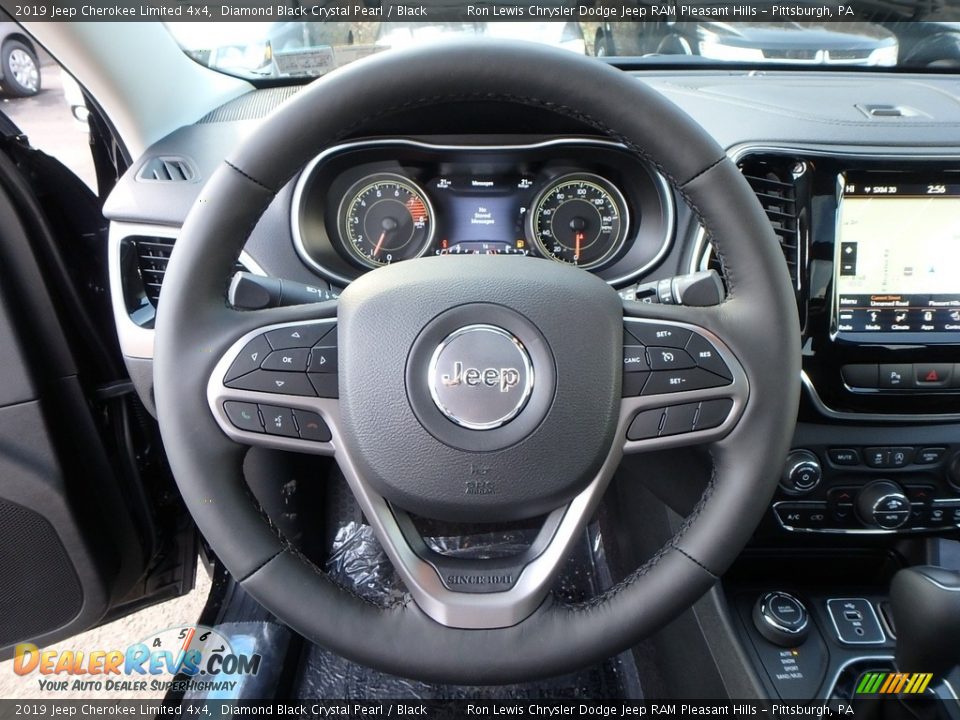 2019 Jeep Cherokee Limited 4x4 Diamond Black Crystal Pearl / Black Photo #20