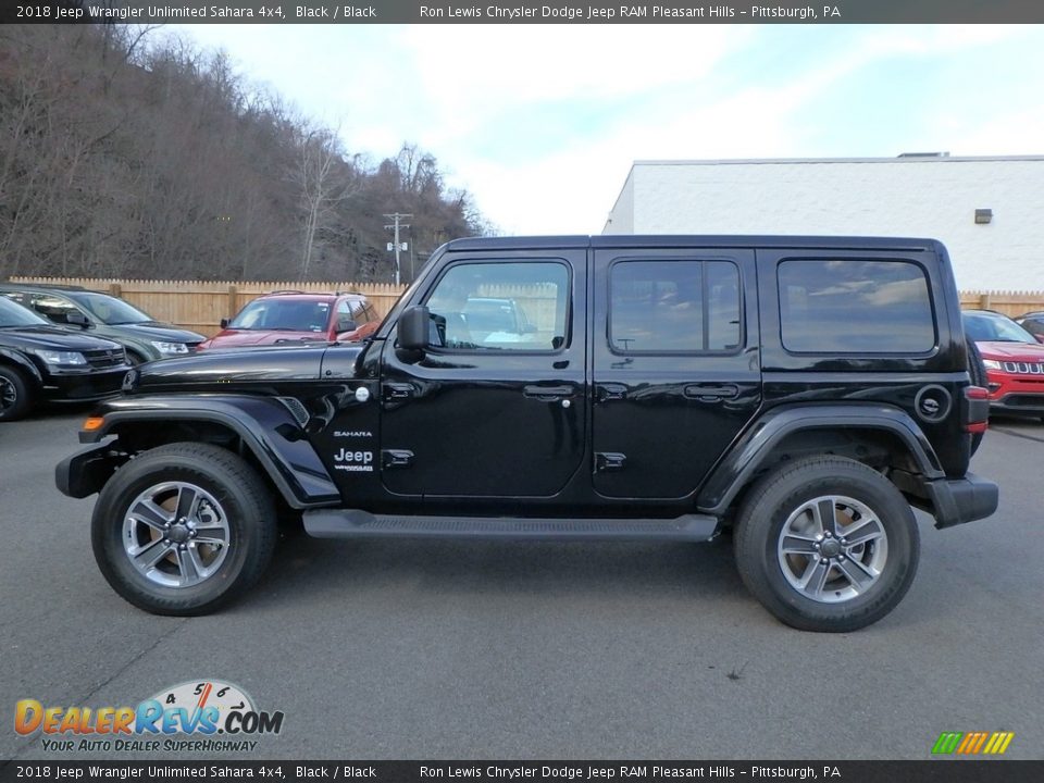 2018 Jeep Wrangler Unlimited Sahara 4x4 Black / Black Photo #2