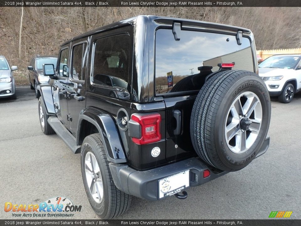 2018 Jeep Wrangler Unlimited Sahara 4x4 Black / Black Photo #3